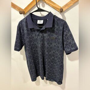 Coach Signature Polo shirt in a dark navy